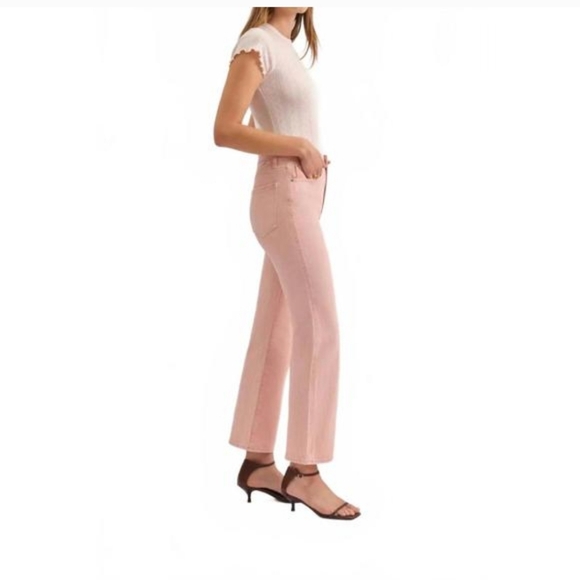 DAZE Soho High Rise Ankle Flare Jeans in Rosewater Pink NWT 29 - Picture 4 of 8